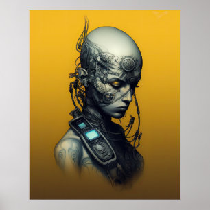 cyborg meisje cool tiener poster