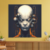Cyborg Meisje Dreamer Tiener Canvas Afdruk (Insitu (Woonkamer))