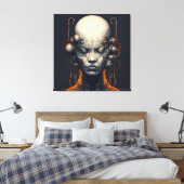 Cyborg Meisje Dreamer Tiener Canvas Afdruk (Insitu (Slaapkamer))