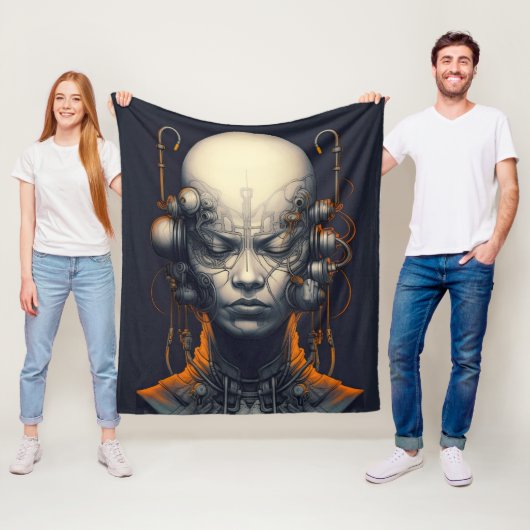Cyborg Meisje Dreamer Tiener Fleece Deken (In situ)