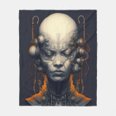 Cyborg Meisje Dreamer Tiener Fleece Deken (Voorkant)