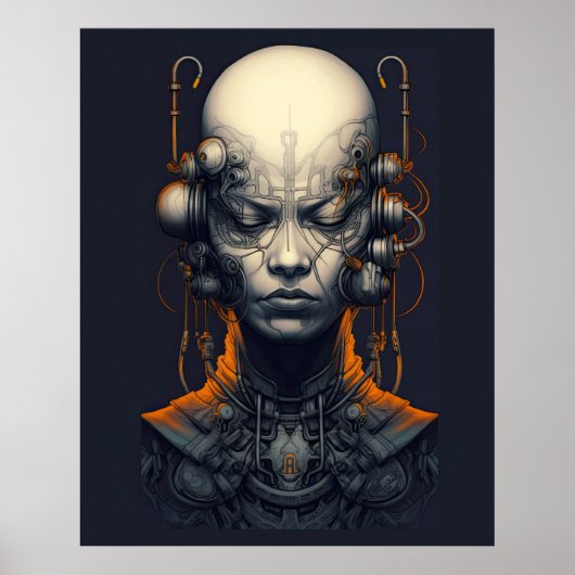 Cyborg Meisje Dreamer Tiener Poster (Voorkant)