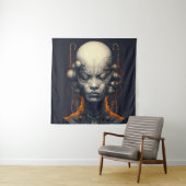 Cyborg Meisje Dreamer Tiener Wandkleed (In situ)