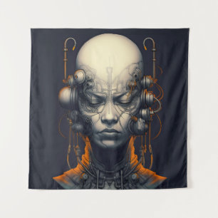 Cyborg Meisje Dreamer Tiener Wandkleed