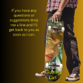 Cyborg meisje persoonlijk skateboard