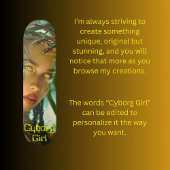 Cyborg meisje persoonlijk skateboard