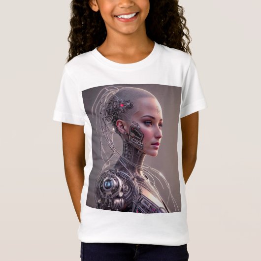 Cyborg met veel circuits t-shirt (Voorkant)