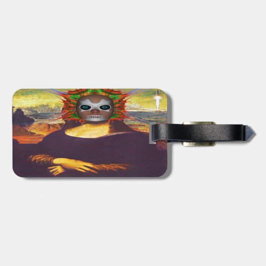 Cyborg Mona Lisa Bagage Label (Achterkant horizontaal)