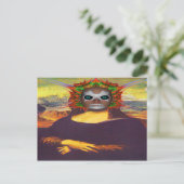 Cyborg Mona Lisa Briefkaart (Staand voorkant)