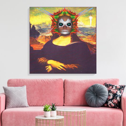 Cyborg Mona Lisa Canvas Afdruk (Insitu (Woonkamer))