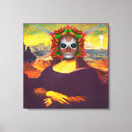 Cyborg Mona Lisa Canvas Afdruk