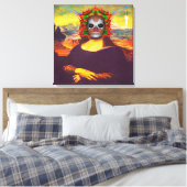 Cyborg Mona Lisa Canvas Afdruk (Insitu (Slaapkamer))