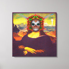 Cyborg Mona Lisa Canvas Afdruk