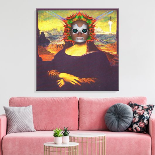 Cyborg Mona Lisa Canvas Afdruk (Insitu (Woonkamer))