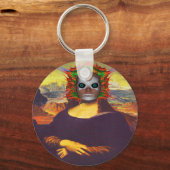 Cyborg Mona Lisa Sleutelhanger (Voorkant)