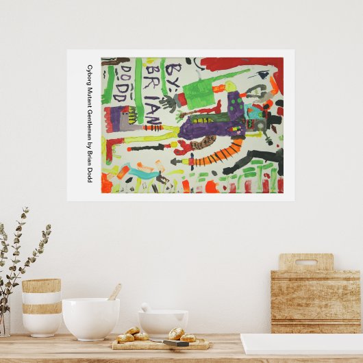 Cyborg Mutant Gentleman Poster (Keuken)