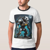 Cyborg Panda Mech Warrior Battle Mode Tshirt (Voorkant)