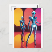 Cyborg Party Girls III Briefkaart (Voorkant / Achterkant)
