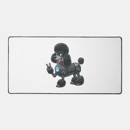 Cyborg Poodle Robot Vredesbord Bureaumat (Voorkant)