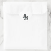 Cyborg Poodle Robot Vredesbord Hart Sticker (Tas)