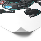 Cyborg Poodle Robot Vredesbord Poster (Hoek)