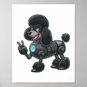 Cyborg Poodle Robot Vredesbord Poster