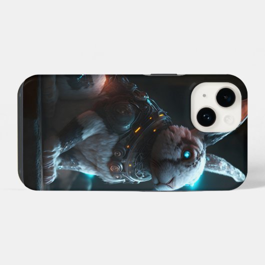 Cyborg Rabbit iPhone Hoesje (Achterkant horizontaal)