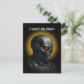 Cyborg Retirement: I’m Out for Good Robot Farewell Feestdagenkaart (Staand voorkant)