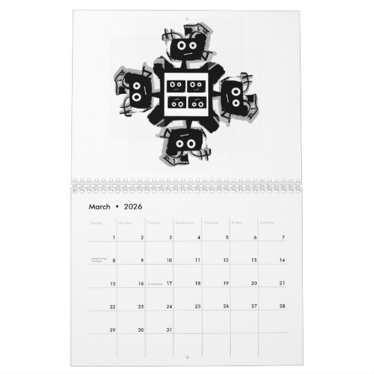 Cyborg Robot Kalender (Mar 2026)