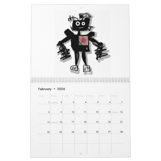 Cyborg Robot Kalender (Feb 2026)