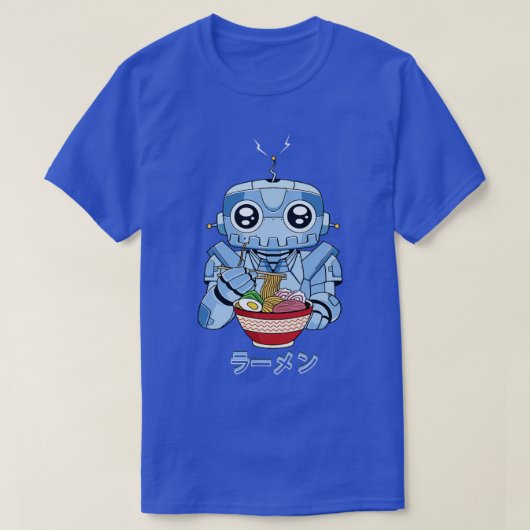 Cyborg Robot Ramen Noodles Cyber esthetics T-shirt (Design voorkant)