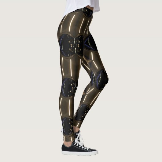 Cyborg Robotic STEM Geeky Robot Cyborgs Leggings (Rechts)