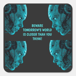CYBORG ROBOTISCHE KOP Sticker