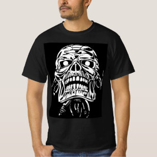 Cyborg Robotische Schedel Cyberpunk Sci-Fi Vector T-shirt