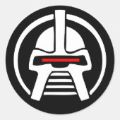 Cyborg Ronde Sticker (Voorkant)