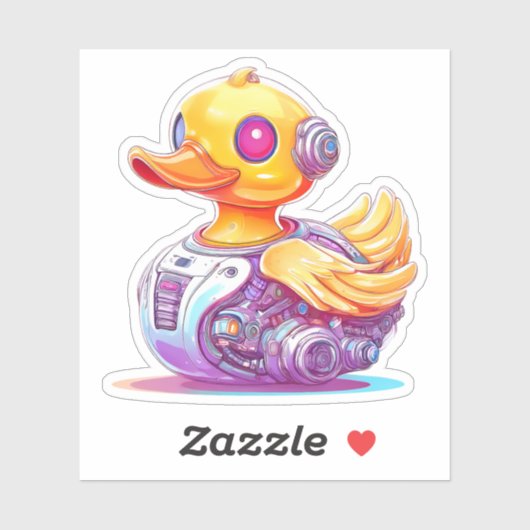 Cyborg Rubber Duck Sticker (Vel)