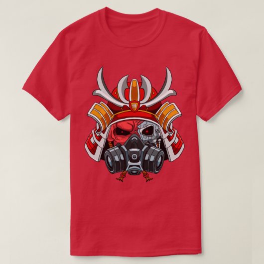 Cyborg Samurai Warrior Bushido Cyber esthetisch T-shirt (Design voorkant)