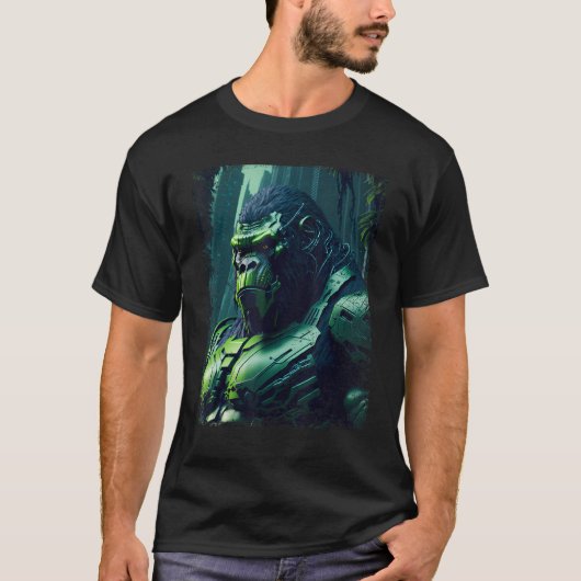Cyborg Silverback Gorilla - Grafisch T-shirt (Voorkant)