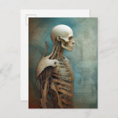 Cyborg Skeleton Futuristic Science Fiction Briefkaart (Voorkant / Achterkant)