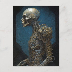 Cyborg Skeleton Futuristic Science Fiction Briefkaart