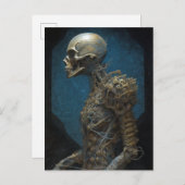 Cyborg Skeleton Futuristic Science Fiction Briefkaart (Voorkant / Achterkant)