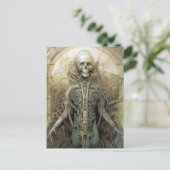Cyborg Skeleton Futuristic Science Fiction Briefkaart (Staand voorkant)