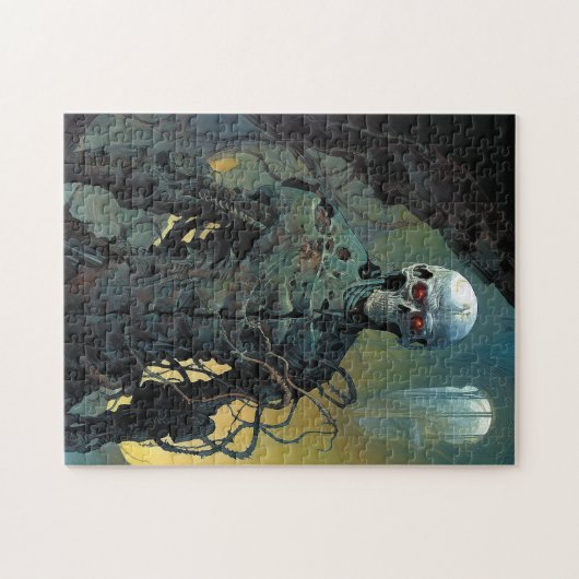 Cyborg Skeleton Futuristic Science Fiction Legpuzzel (Horizontaal)