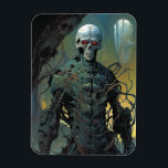 Cyborg Skeleton Futuristic Science Fiction Magneet<br><div class="desc">Fantasy,  Sci-fi & Horror kunst van het Lunarium.</div>