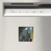 Cyborg Skeleton Futuristic Science Fiction Magneet (Insitu (Vaatwasser))