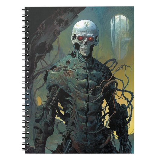 Cyborg Skeleton Futuristic Science Fiction Notitieboek (Voorkant)