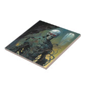 Cyborg Skeleton Futuristic Science Fiction Tegeltje (Zijkant)