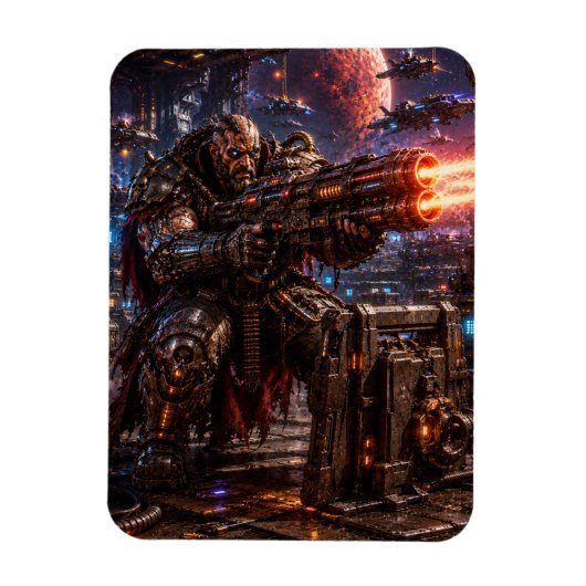 Cyborg Space Pirate — Heavy Gunner Magneet (Verticaal)