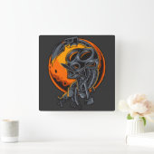 Cyborg Square Wall Clock Vierkante Klok (Huis)