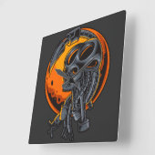 Cyborg Square Wall Clock Vierkante Klok (Hoek)